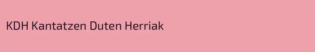 KDH Kantatzen Duten Herriak